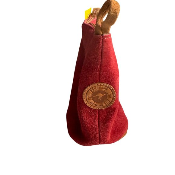 NWT MF Leathergoods Kangaroo Boho Mini Bag Women's Red Brown - Picture 8 of 11